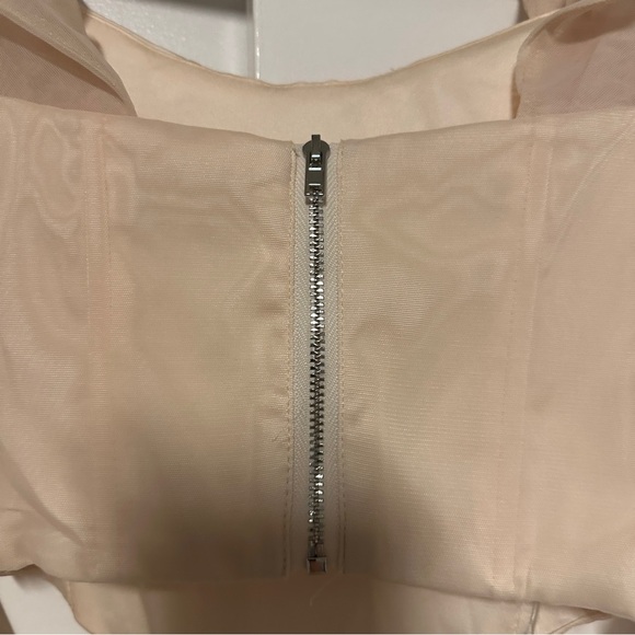 Oh Polly SHOW IT OFF MESH BARDOT CROP TOP IN SAND Size 0 - Picture 8 of 9